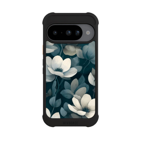 Google Pixel 10 NIVOmax Negative Flower Petrol White with AI