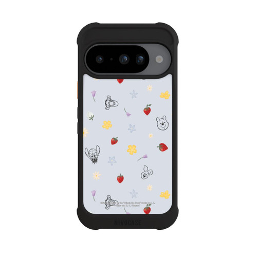 Google Pixel 10 NIVOmax Winnie the Pooh and Friends Strawberry Pattern Blue