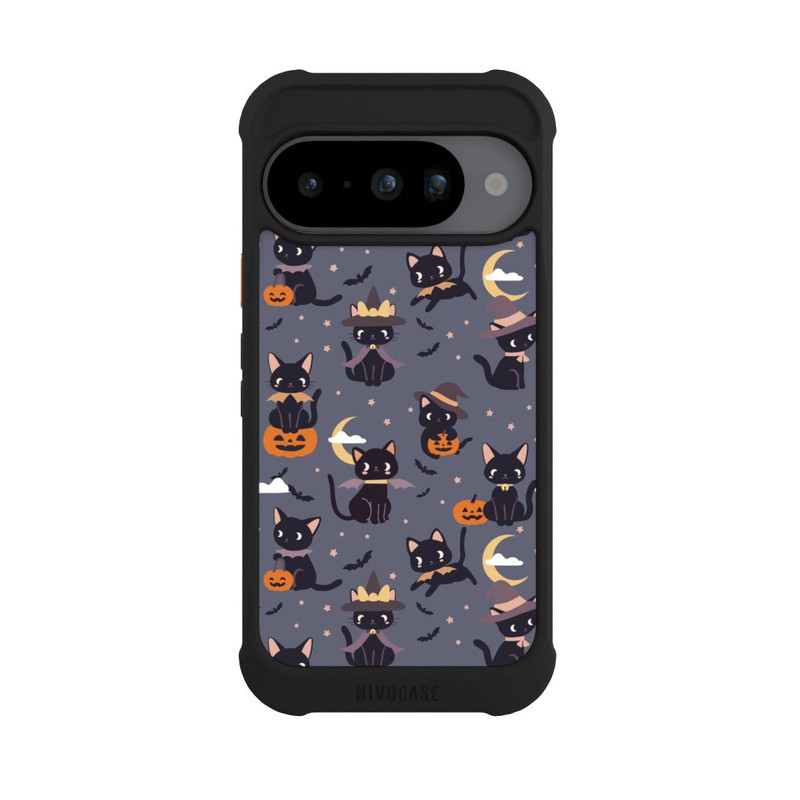 Pixel 10 NIVOmax Cute Halloween Witch Cats and Pumpkins