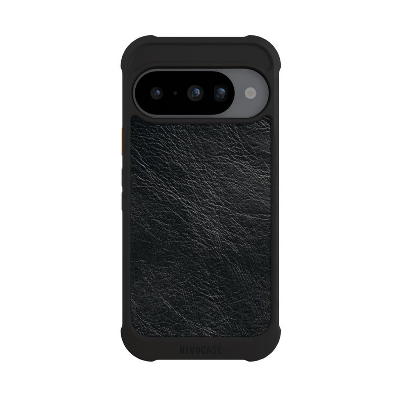 Pixel 10 NIVOmax Schwarzer Lederlook Hintergrund