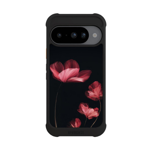 Google Pixel 10 NIVOmax Burgunder Blüten schwarz