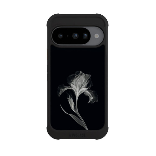 Google Pixel 10 NIVOmax Fleur négative Gris sur noir avec IA