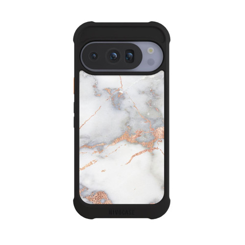 Google Pixel 10 Pro NIVOmax Marbre Blanc et Doré