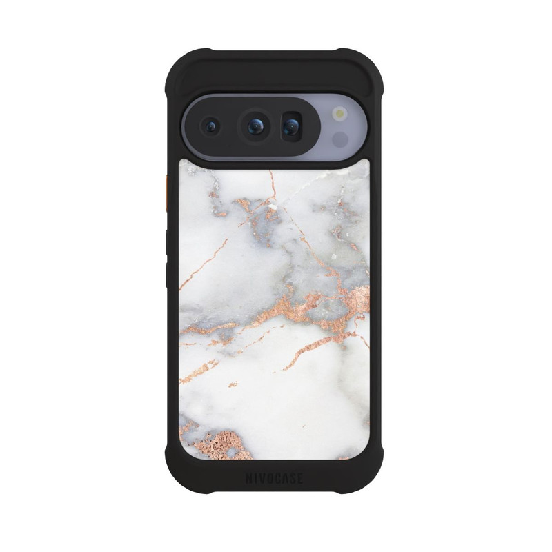 Pixel 10 Pro NIVOmax Marbre Blanc et Doré
