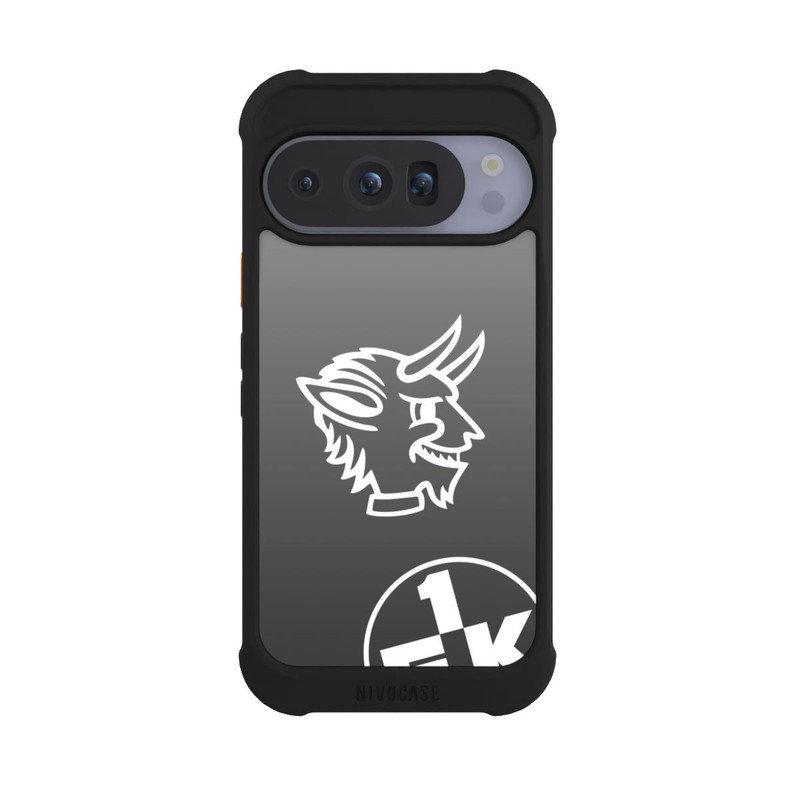 Pixel 10 Pro NIVOmax Teufelskopf FCK auf Schwarz