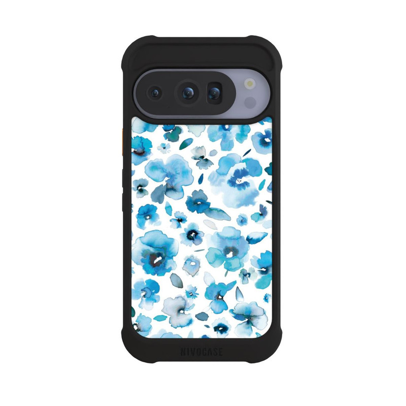 Pixel 10 Pro NIVOmax Fleurs tropicales bleues