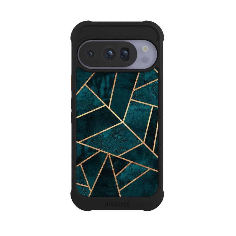 Pixel 10 Pro NIVOmax Imprimé or pierre sarcelle profond