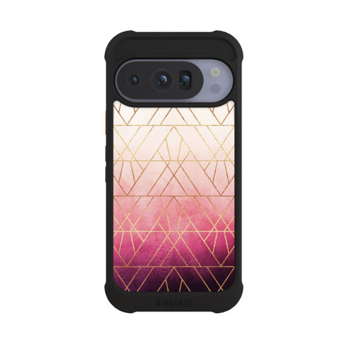 Google Pixel 10 Pro NIVOmax Pink Ombre Dreiecke Golddruck
