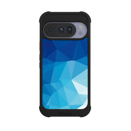 Google Pixel 10 Pro NIVOmax Mosaïque Polygonale Bleue