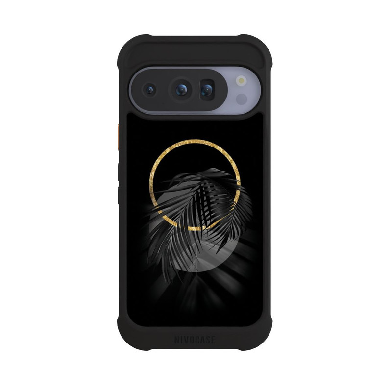 Pixel 10 Pro NIVOmax tropische Blätter schwarz
