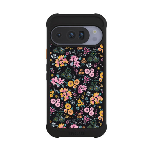 Google Pixel 10 Pro NIVOmax Petites Fleurs colorées Noir 2