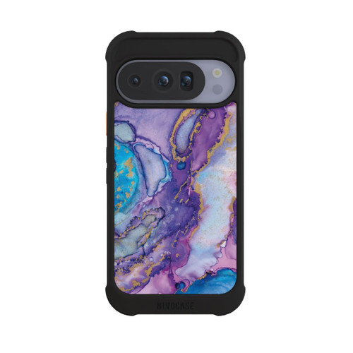 Google Pixel 10 Pro NIVOmax Encre tourbillonnante violette et bleue