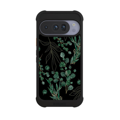 Google Pixel 10 Pro NIVOmax Feuilles d'Eucalyptus Fond Noir