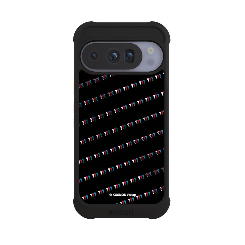 Pixel 10 Pro NIVOmax Drei Fragezeichen Muster Schräg
