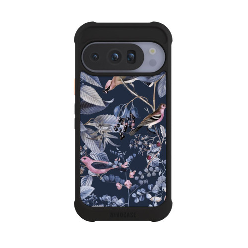 Google Pixel 10 Pro NIVOmax Oiseaux et Baies Bleu