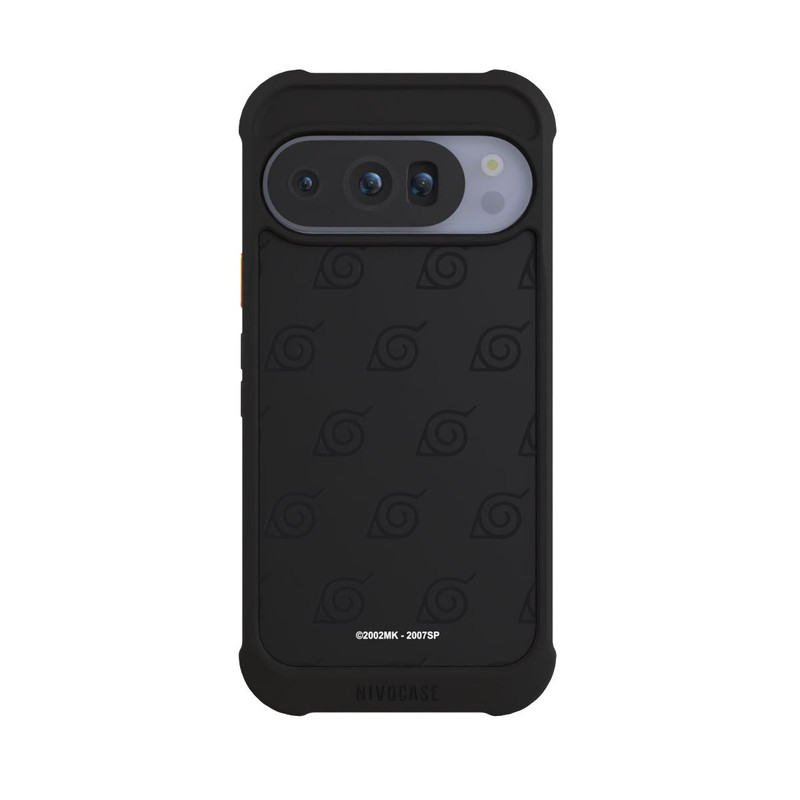 Pixel 10 Pro NIVOmax Schwarzes Konoha-Muster Transparent