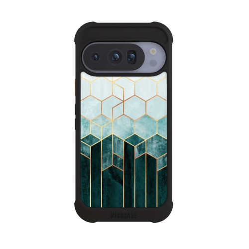 Google Pixel 10 Pro NIVOmax Blaugrüne Sechsecke