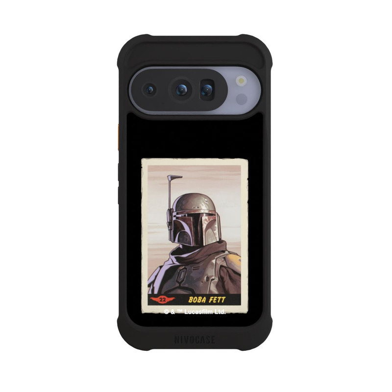Pixel 10 Pro NIVOmax Boba Fett Badges Schwarzer Hintergrund