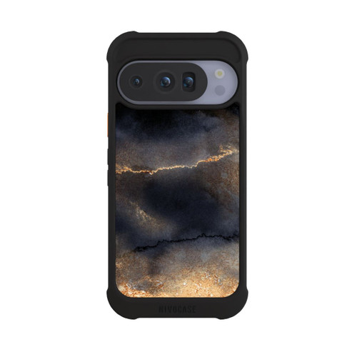 Google Pixel 10 Pro NIVOmax Look Marbre Noir &amp; Poussière d'Or