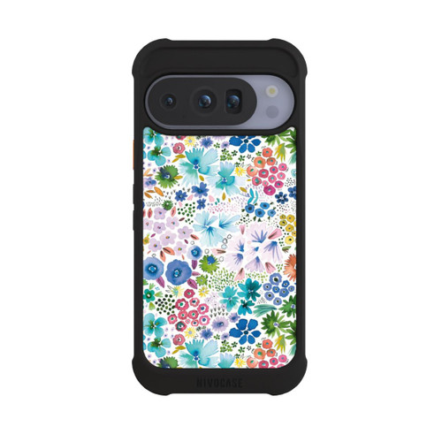 Google Pixel 10 Pro NIVOmax Kunstvolle kleine Frühlingsblumen blau