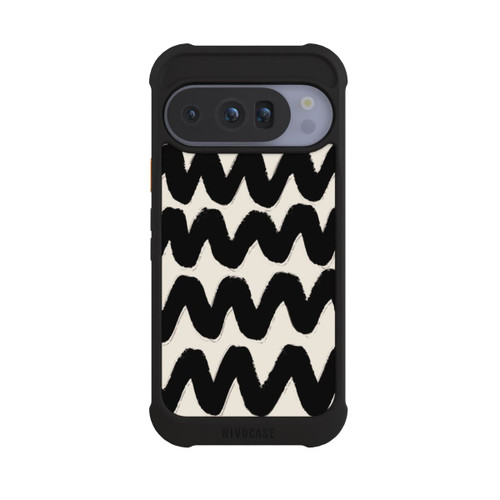 Google Pixel 10 Pro NIVOmax Vagues Noires Pattern