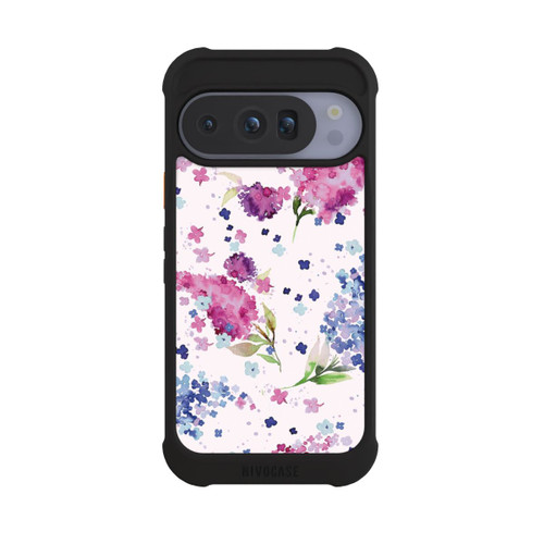 Google Pixel 10 Pro NIVOmax Hortensias Floraux Lilas Rose