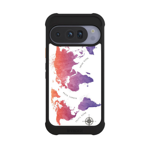Google Pixel 10 Pro NIVOmax Worldmap (Watercolor) white