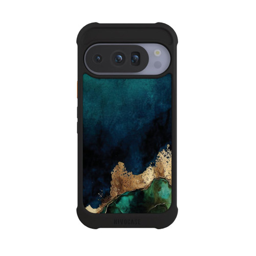Google Pixel 10 Pro NIVOmax Petrolblau mit Gold