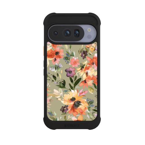 Google Pixel 10 Pro NIVOmax Malerische tropische Blumen Salbeigrün