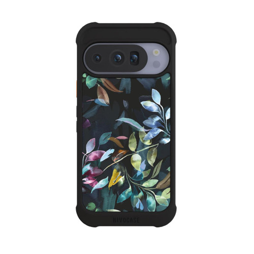 Google Pixel 10 Pro NIVOmax Mystische Aquarellblätter schwarz