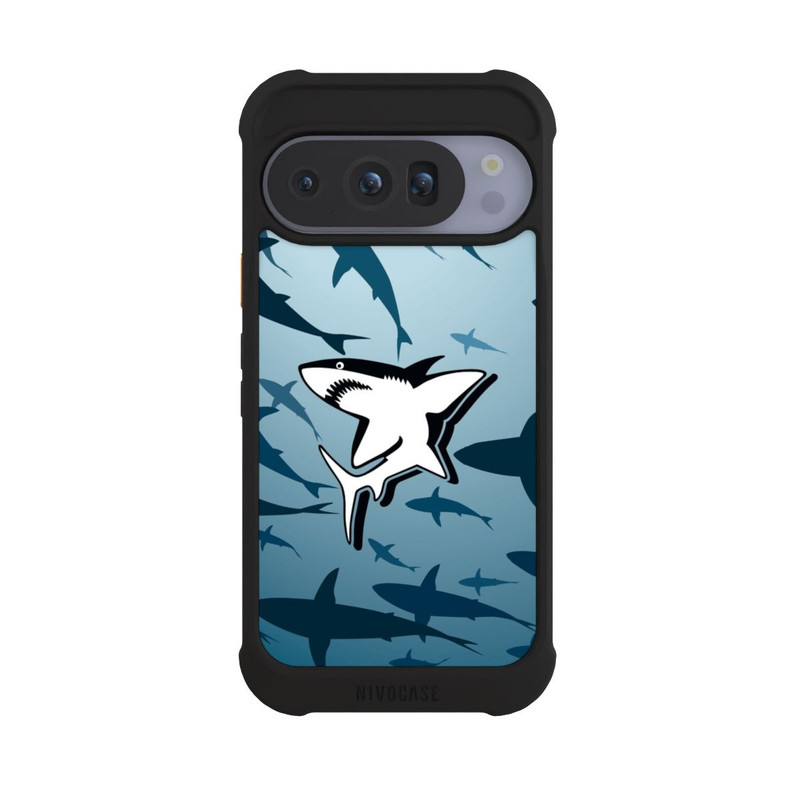Pixel 10 Pro NIVOmax Haie Muster Blau
