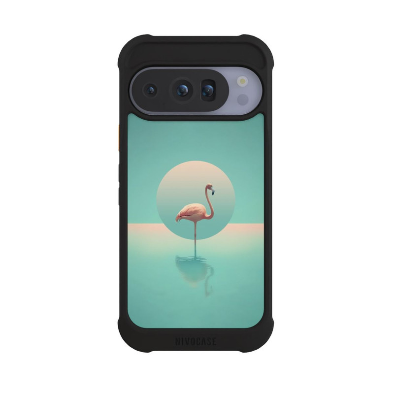 Pixel 10 Pro NIVOmax Flamant dans la piscine