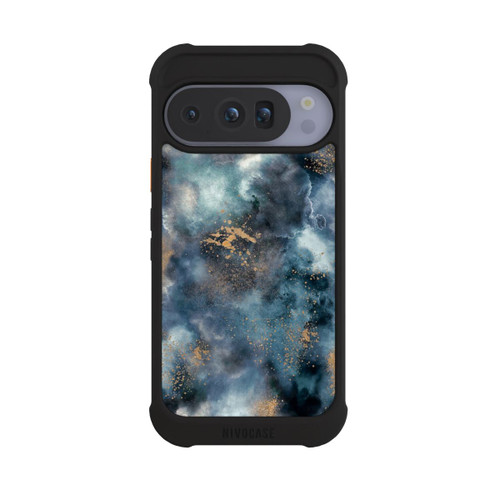 Google Pixel 10 Pro NIVOmax Smoky Marble Watercolor Navy