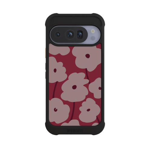 Google Pixel 10 Pro NIVOmax Minimalistische Blumen Bordeaux