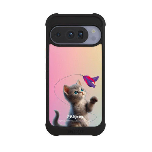 Google Pixel 10 Pro NIVOmax Playing Cat with Feather