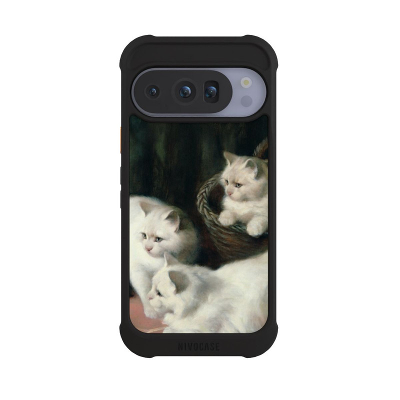Pixel 10 Pro NIVOmax Three White Angora Kittens