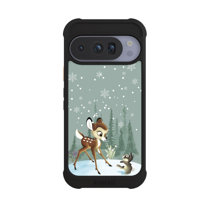 Pixel 10 Pro NIVOmax Bambi et Panpan Monde Hivernal