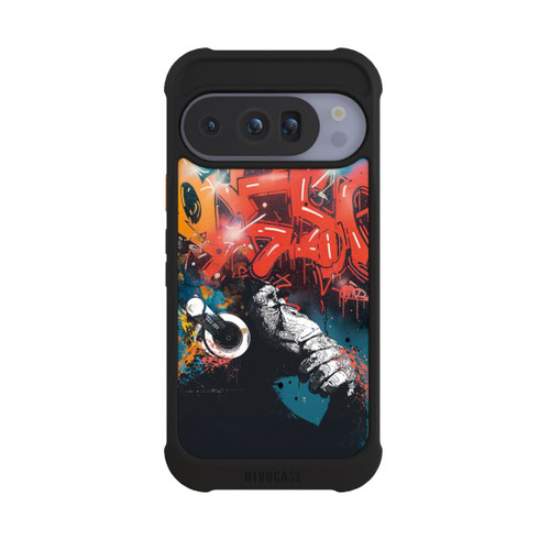 Google Pixel 10 Pro NIVOmax Affe Stereo Kopfhörer Graffiti Street Art