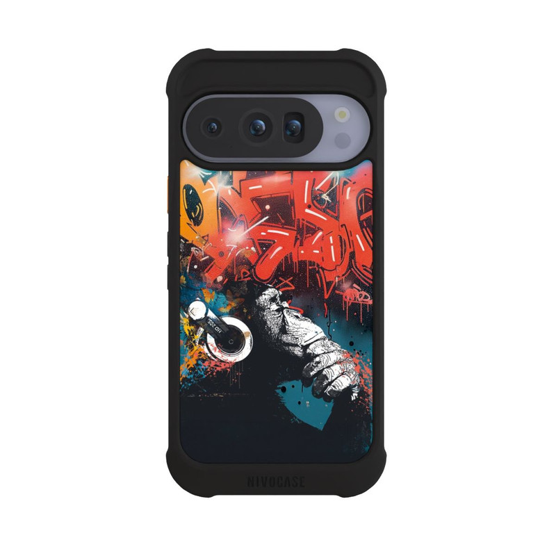 Pixel 10 Pro NIVOmax Affe Stereo Kopfhörer Graffiti Street Art