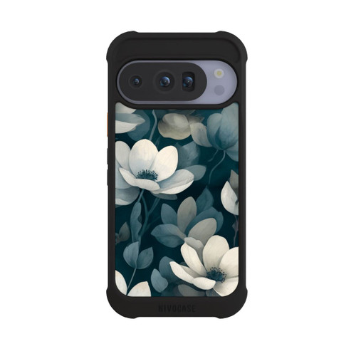 Google Pixel 10 Pro NIVOmax Negative Flower Petrol White with AI