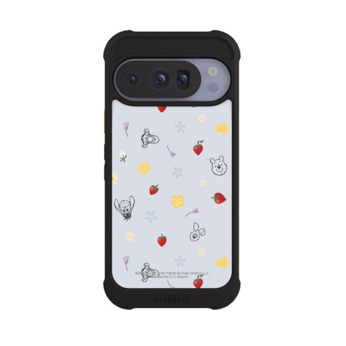 Google Pixel 10 Pro NIVOmax Winnie Puuh und Freunde Erdbeer Muster Blau