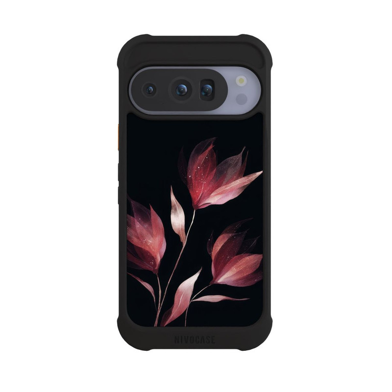 Pixel 10 Pro NIVOmax Burgunderrote Blume Negativ