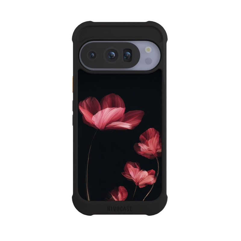 Pixel 10 Pro NIVOmax Burgunder Blüten schwarz