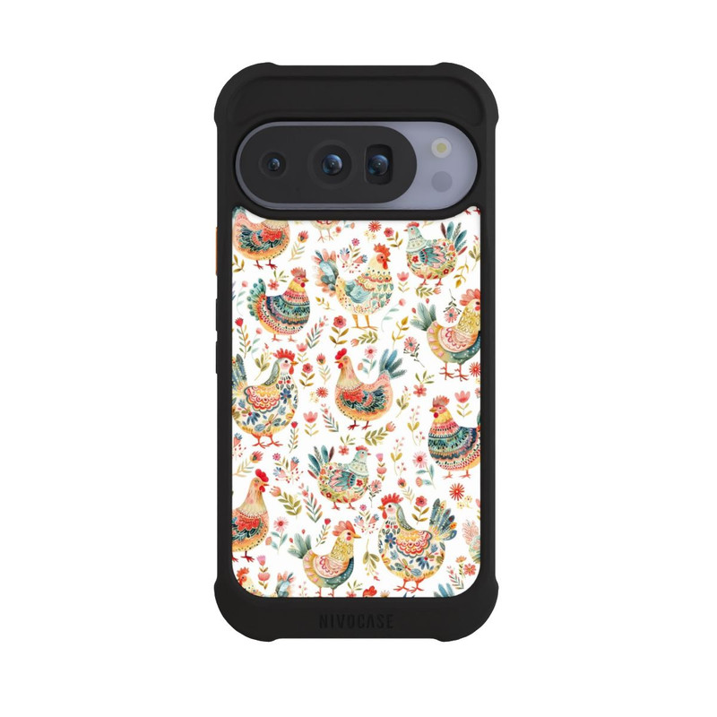 Pixel 10 Pro NIVOmax Folklore Huhn mit KI