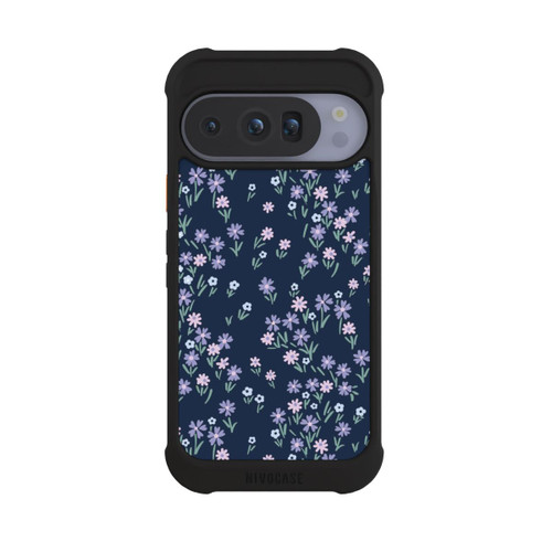 Google Pixel 10 Pro NIVOmax Dark Blue Floral Theme