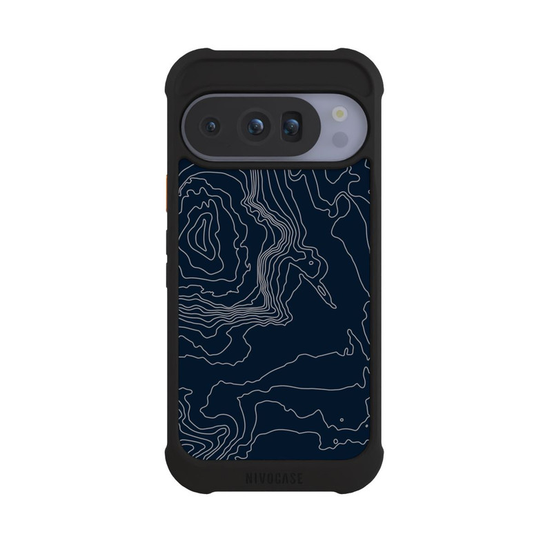 Pixel 10 Pro NIVOmax Lignes de Contour de Montagne Sombres