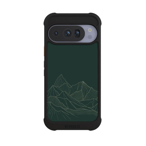 Google Pixel 10 Pro NIVOmax Berg Line Art Grün