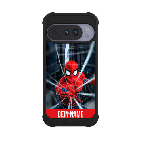 Google Pixel 10 Pro NIVOmax Spiderman Webs in Action Personalisierbar