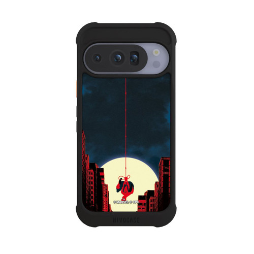 Google Pixel 10 Pro NIVOmax Spider-Man Marvel between Skyscrapers