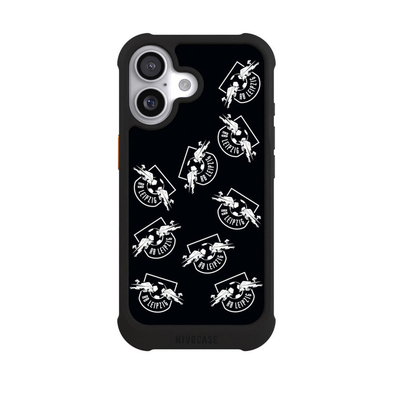 iPhone 17 NIVOmax Logos RB Leipzig Weiß auf Schwarz
